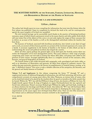The Scottish Nation Volume TZ and Supplement,Used
