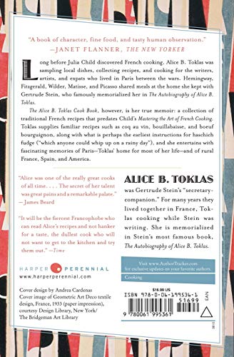 The Alice B. Toklas Cook Book,New