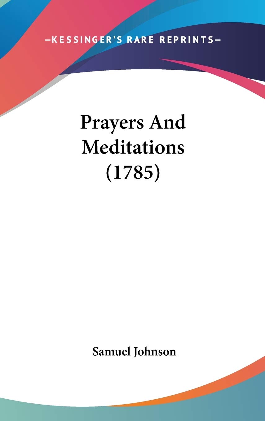 Prayers And Meditations (1785),New
