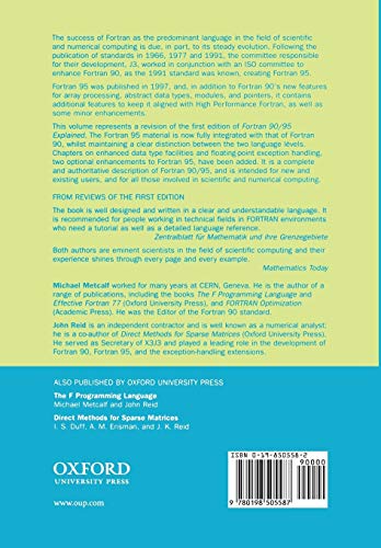 Fortran 90/95 Explained,Used