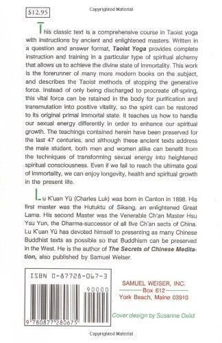 Taoist Yoga: Alchemy & Immortality,New