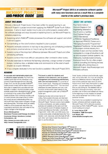 Planning and Control Using Microsoft Project 2010 and PMBOK Guide Fourth Edition,Used