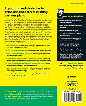 Business Plans For Canadians For Dummies,Used