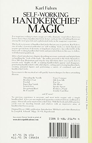 SelfWorking Handkerchief Magic: 61 Foolproof Tricks (Dover Magic Books),Used