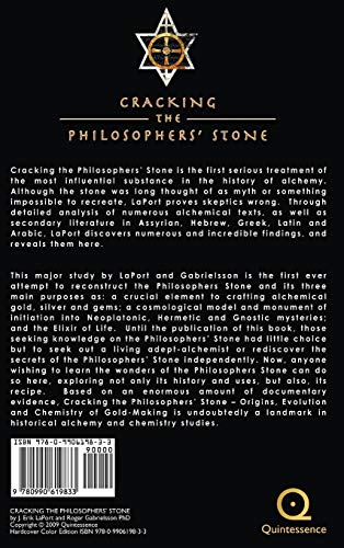 Cracking the Philosophers' Stone: Origins, Evolution and Chemistry of GoldMaking (Hardcover Color Edition) (Quintessence Classi,Used