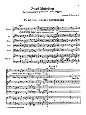Two Motets, Op. 29, Es ist das Heil and Schaffe in mir: SATBB (German Language Edition) (Kalmus Edition) (German Edition),Used