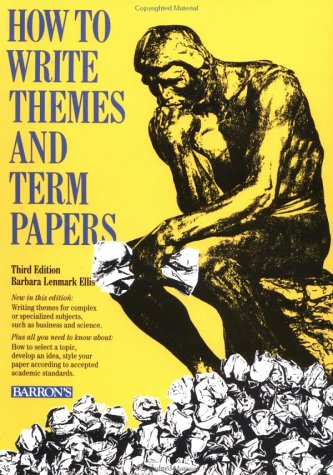 How To Write Themes And Term Papers (Barrons Educational),Used