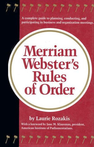 MerriamWebster's Rules of Order,Used