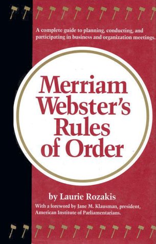 MerriamWebster's Rules of Order,Used
