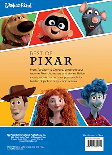 Best of Pixar Look and Find Activity Book  Includes Toy Story, Cars, and More!  PI Kids,Used