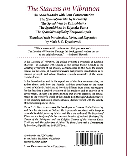 The Stanzas on Vibration (S U N Y SERIES IN THE SHAIVA TRADITIONS OF KASHMIR),New