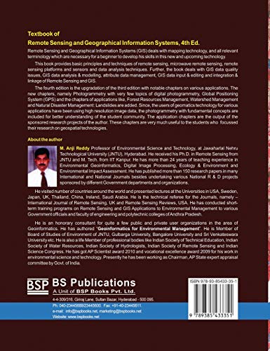 Text Book of Remote Sensing and Geographical Information Systems,Used