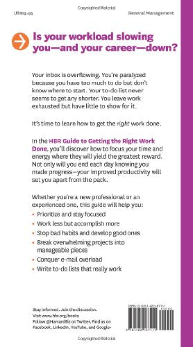 HBR Guide to Getting the Right Work Done (HBR Guide Series),Used