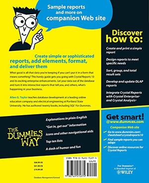 Crystal Reports 10 For Dummies,Used