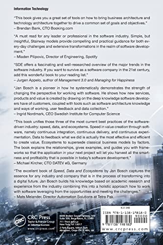 Speed, Data, and Ecosystems (Chapman & Hall/CRC Innovations in Software Engineering and Software Development Series),Used