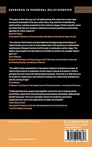 Relationship Maintenance: Theory, Process, and Context (Advances in Personal Relationships),Used