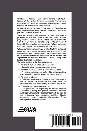 The Revenue Assurance Standards  Release 2009 Paperback,Used