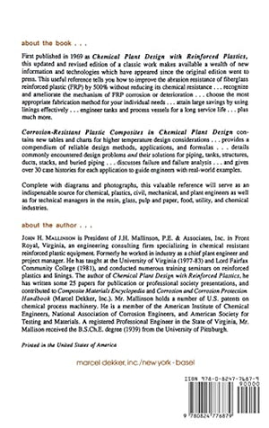 CorrosionResistant Plastic Composites in Chemical Plant Design (Plastics Engineering),Used