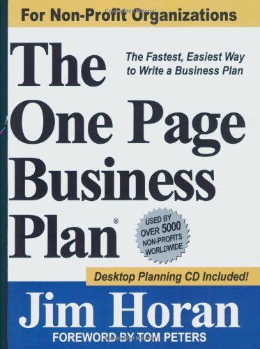 The One Page Business Plan for NonProfit Organizations,Used