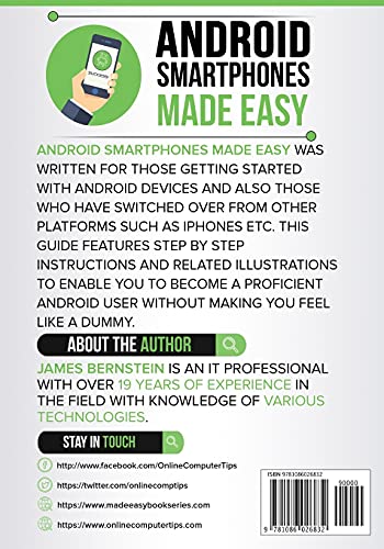 Android Smartphones Made Easy: The Beginners Guide Made For Beginners (Computers Made Easy),Used