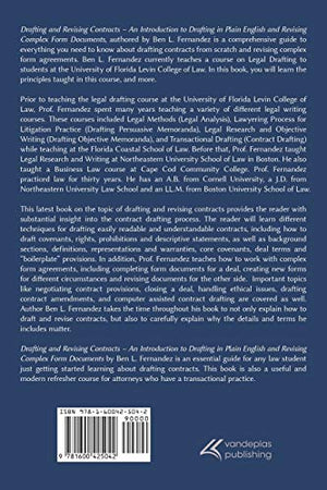 Drafting and Revising Contracts: An Introduction to Drafting in Plain English and Revising Complex Form Documents,Used