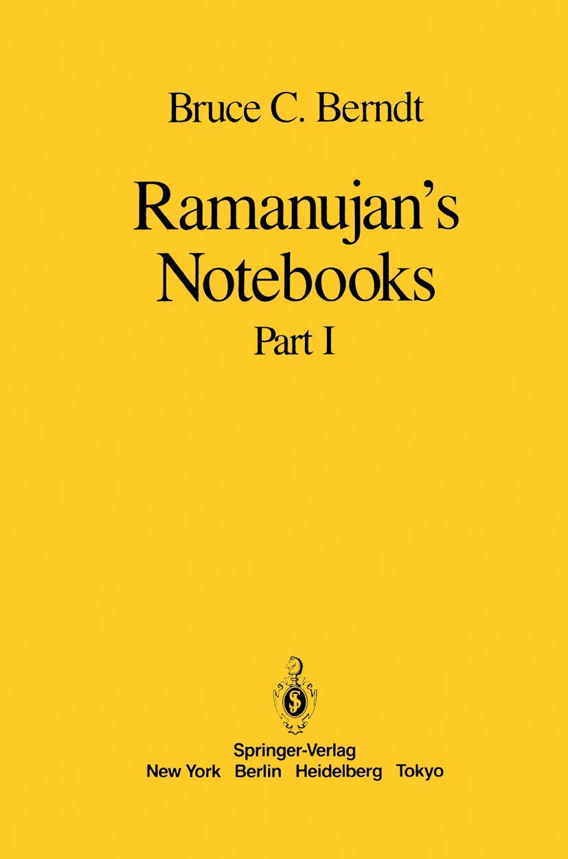 Ramanujans Notebooks: Part I,Used