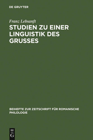 Studien Zu Einer Linguistik Des Grues: Sprache Und Funktion Der Altfranzsischen Gruformeln (Beihefte Zur Zeitschrift Fr Romanisc,Used