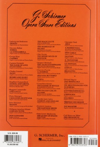 The Elixir Of Love (L'Elisir D'Amore): Opera Score Editions-used