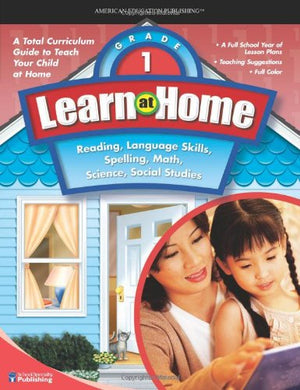 Learn at Home, Grade 1: Reading, Language Skills, Spelling, Math, Science, Social Studies,Used