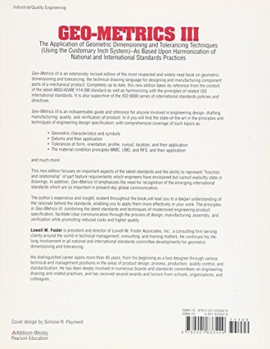 Geometrics Iii: The Application Of Geometric Dimensioning And Tolerancing Techniques (Using The Customary Inch Systems): The Ap