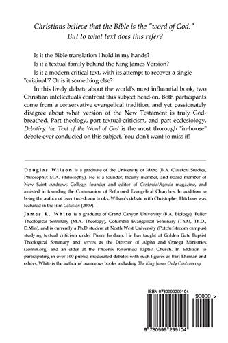 Debating the Text of the Word of God,Used