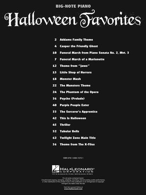 Halloween Favorites (Bignote Piano)