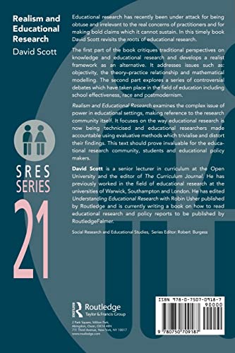 Realism and Educational Research (Social Research and Educational Studies Series),Used