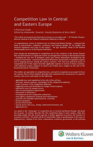 Competition Law in Central Eastern Europe: A Practitioners Guide,Used
