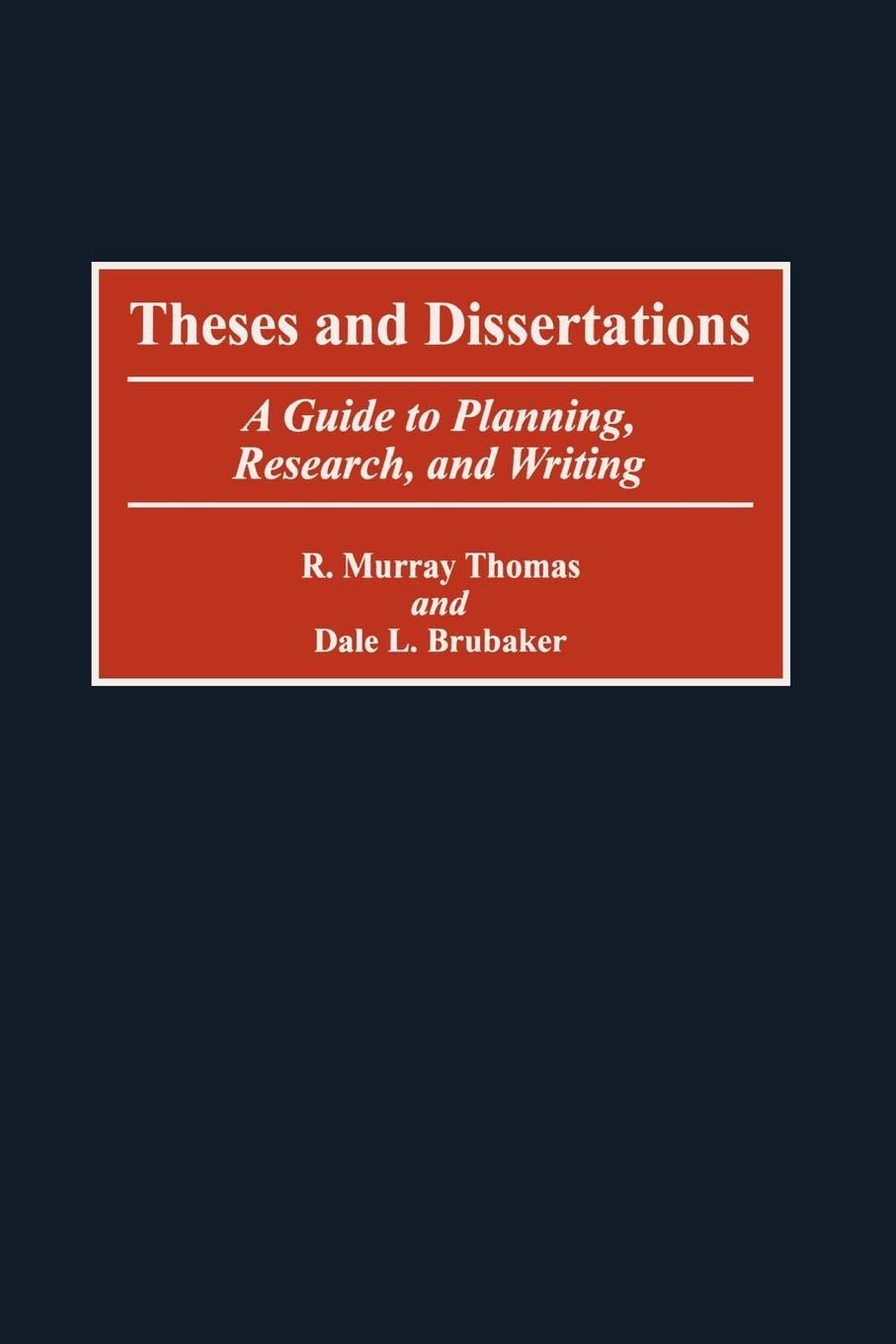 Theses and Dissertations: A Guide to Planning, Research, and Writing,Used