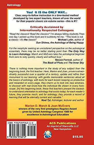The Only Way to Learn Astrology: Basic Principles (1),Used