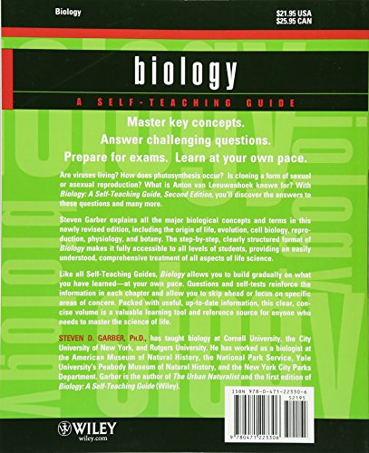Biology: A Selfteaching Guide, 2Nd Edition,New
