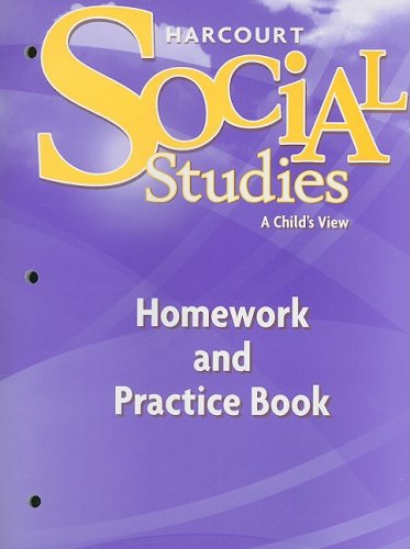 Harcourt Social Studies: Homework and Practice Book Student Edition Grade 1,Used