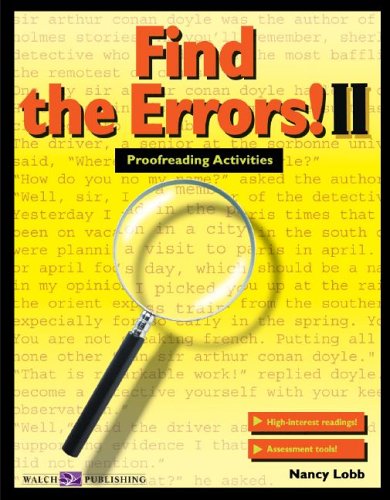 Find the Errors! II: Proofreading Activities,Used