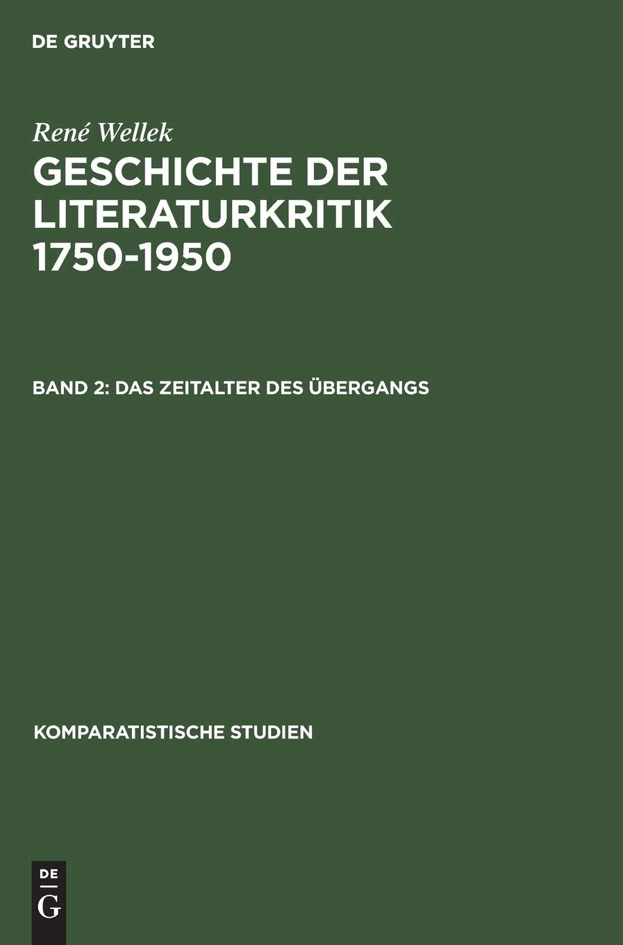 Das Zeitalter des bergangs (Komparatistische Studien, 5) (German Edition),Used