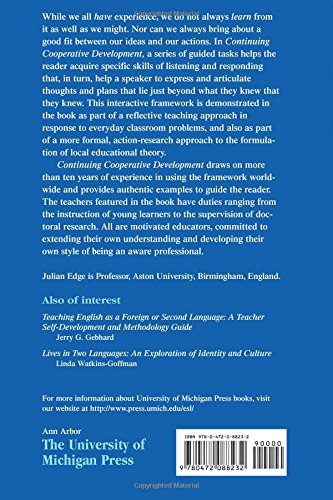 Continuing Cooperative Development: A Discourse Framework for Individuals as Colleagues,Used