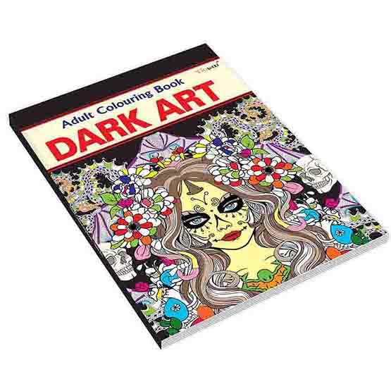 Dark Art - Adult Colouring Book : Mindfulness Art Coloring Book, Calming Coloring Book For Stress Relief, Creative Coloring Book For Adults
