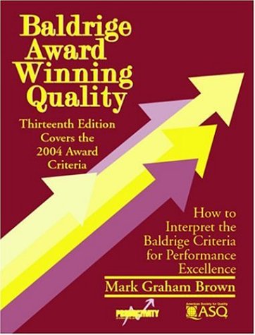 Baldrige Award Winning Quality  13th Edition: How to Interpret the Baldrige Criteria for Performance Excellence,Used
