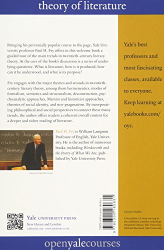 Theory Of Literature (The Open Yale Courses Series),New