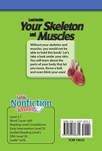 Teacher Created Materials  TIME For Kids Informational Text: Look Inside: Your Skeleton and Muscles  Grade 2  Guided Reading ,Used