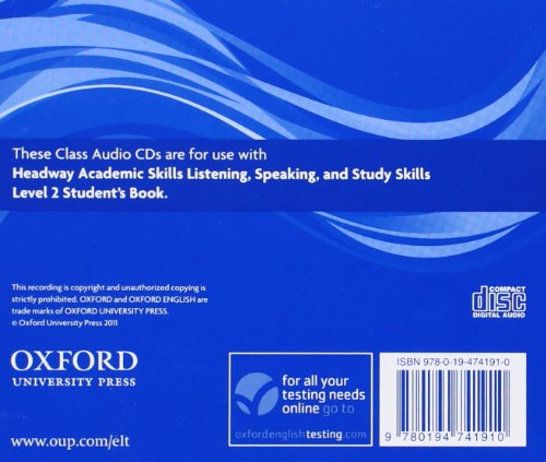 Headway 2 Academic Skills Listening and Speaking Class Audios,Used