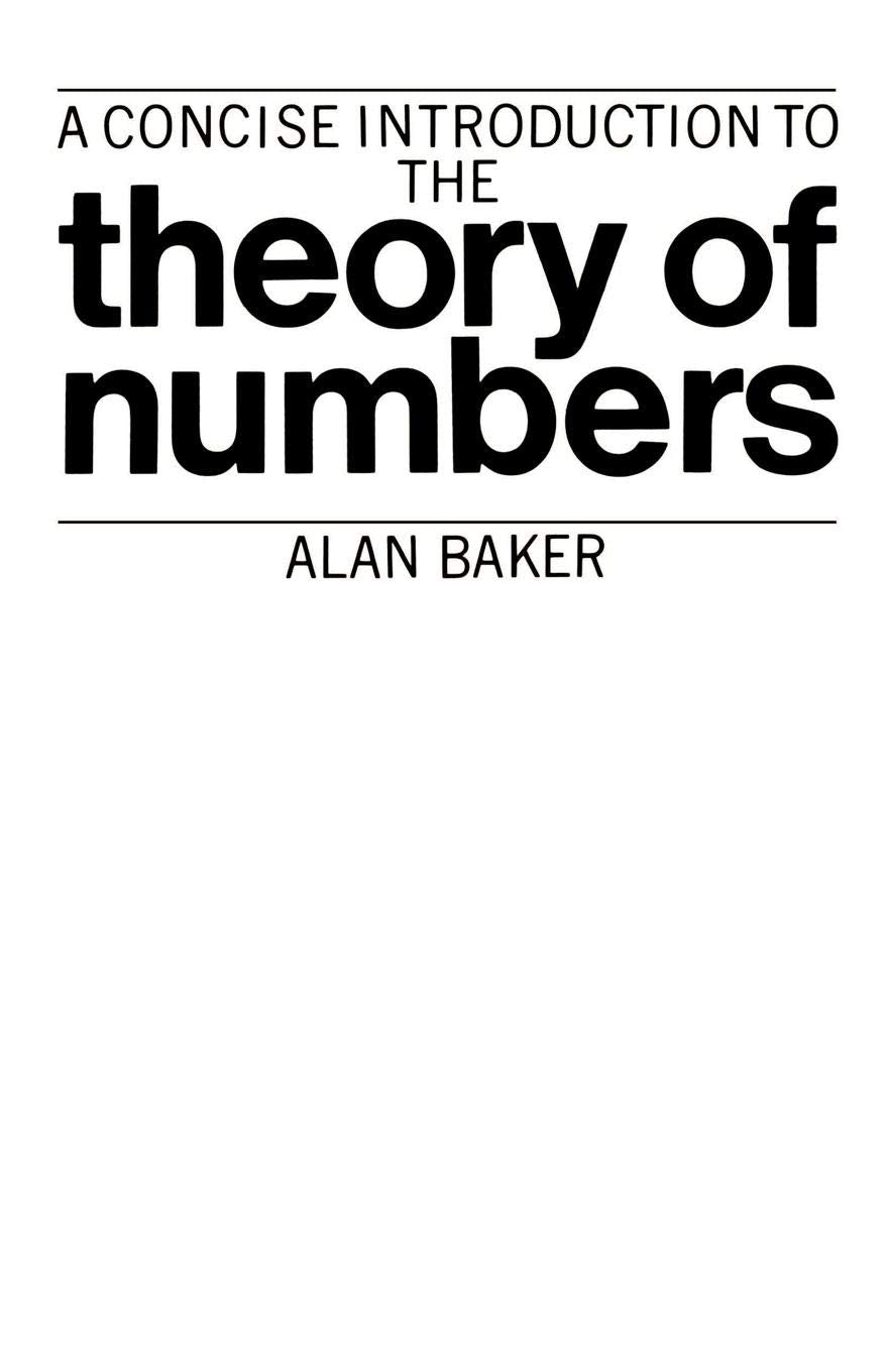 A Concise Introduction to the Theory of Numbers,Used