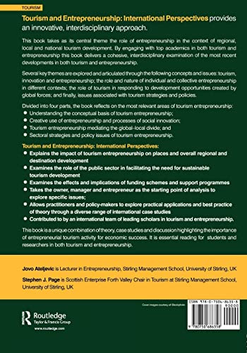 Tourism And Entrepreneurship (Advances in Tourism Research),New