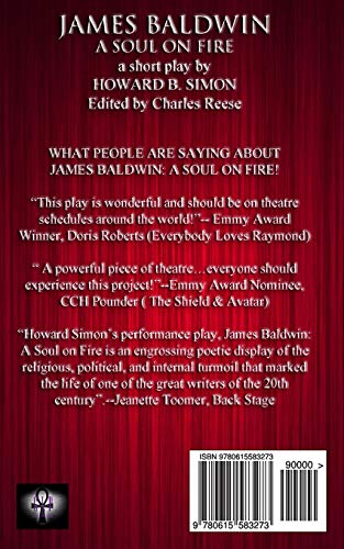 JAMES BALDWIN A SOUL ON FIRE a short play by HOWARD B. SIMON,Used