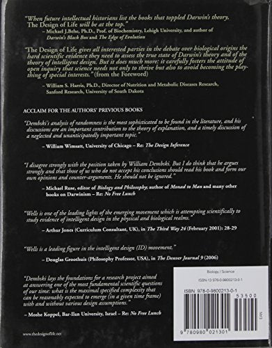 The Design Of Life: Discovering Signs Of Intelligence In Biological Systems,New